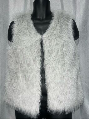 Izuria Gray Faux Fur Vest